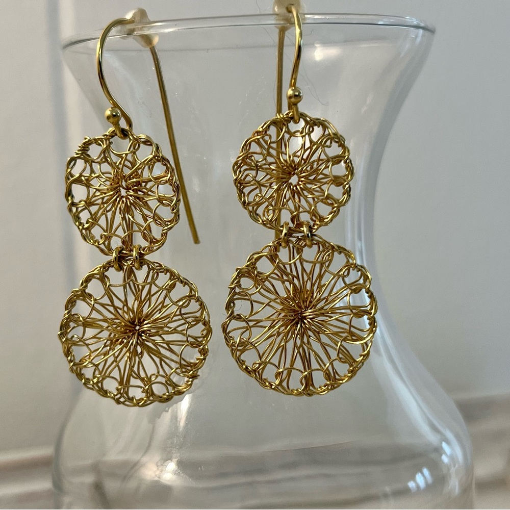 Lacemaker 18k gold plated earnings from Sundance